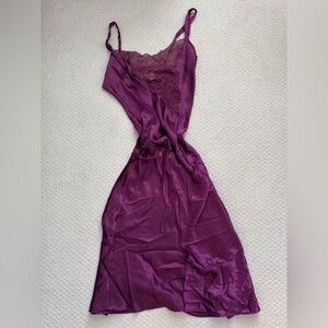 Vintage Victoria Secret long purple slip